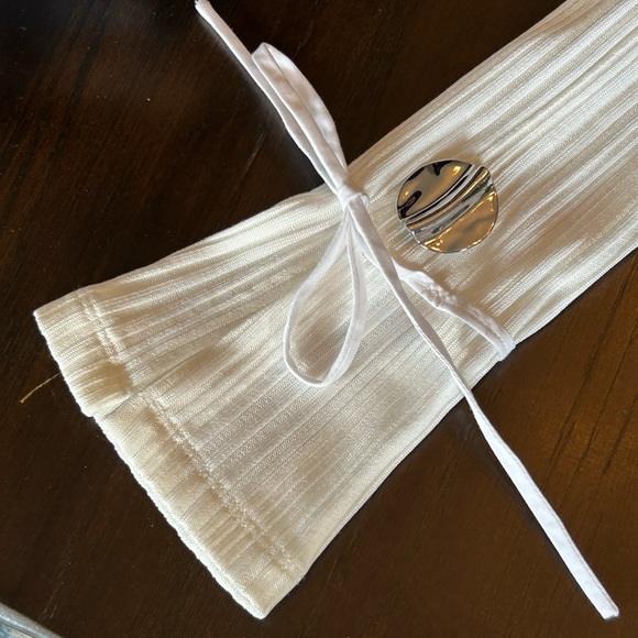 3.1 Philip Lim slip cuff top size small cream& white - Picture 7 of 8